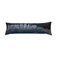 14" X 46" Dark Gray And White San Francisco Nighttime Skyline Lumbar Decorative Pillow