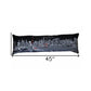 14" X 46" Dark Gray And White Tokyo Nighttime Skyline Lumbar Decorative Pillow