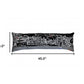 14" X 46" Dark Gray And White Vail Nighttime Skyline Lumbar Decorative Pillow