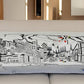46" White Vail Daylight Skyline Lumbar Decorative Pillow