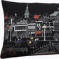 14" X 24" Black and White Hometown Pride Wool Lumbar Throw Pillow