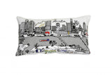 14" X 24" Cream Austin Daylight Skyline Lumbar Decorative Pillow