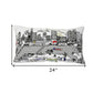 14" X 24" Cream Austin Daylight Skyline Lumbar Decorative Pillow