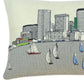 14" X 24" Cream Baltimore Daylight Skyline Lumbar Decorative Pillow