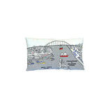 14" X 24" Cream Chesapeake Daylight Skyline Lumbar Decorative Pillow