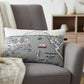 14" X 24" Cream Chesapeake Daylight Skyline Lumbar Decorative Pillow