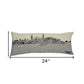 25" White Charleston Daylight Skyline Lumbar Decorative Pillow