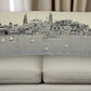 25" White Charleston Daylight Skyline Lumbar Decorative Pillow