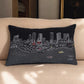 14" X 24" Black and White Hometown Pride Wool Lumbar Throw Pillow