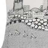 14" X 24" Cream Hometown Pride Wool Lumbar Throw Pillow