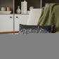 14" X 24" Dark Gray And White Hong Kong Nighttime Skyline Lumbar Decorative Pillow