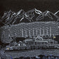 14" X 24" Dark Gray And White Homer Spit Nighttime Skyline Lumbar Decorative Pillow