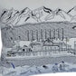 14" X 24" Cream Homer Spit Daylight Skyline Lumbar Decorative Pillow