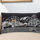 25" Black Jackson Nighttime Skyline Lumbar Decorative Pillow