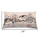 25" White Jackson Daylight Skyline Lumbar Decorative Pillow