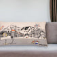 25" White Jackson Daylight Skyline Lumbar Decorative Pillow