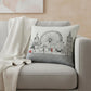 14" X 24" Cream London Daylight Skyline Lumbar Decorative Pillow