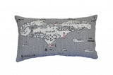 14" X 24" Cream Michigan Upper Peninsula Daylight Skyline Lumbar Decorative Pillow