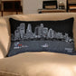 14" X 24" Black Gray and White Hometown Pride Wool Lumbar Throw Pillow