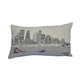14" X 24" Cream Minneapolis Daylight Skyline Lumbar Decorative Pillow