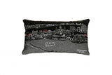 14" X 24" Dark Gray And White New Orleans Nighttime Skyline Lumbar Decorative Pillow