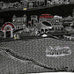 14" X 24" Dark Gray And White New Orleans Nighttime Skyline Lumbar Decorative Pillow