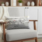 14" X 24" Cream New Orleans Daylight Skyline Lumbar Decorative Pillow
