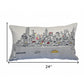 14" X 24" Cream NYC Daylight Skyline Lumbar Decorative Pillow