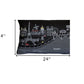 14" X 24" Dark Gray And White Paris Nighttime Skyline Lumbar Decorative Pillow