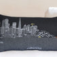 25" Black San Francisco Nighttime Skyline Lumbar Decorative Pillow