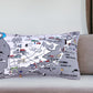 25" White Jersey Shore Daylight Skyline Lumbar Decorative Pillow