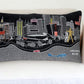 25" Black Tulsa Nighttime Skyline Lumbar Decorative Pillow