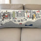 25" White Tulsa Daylight Skyline Lumbar Decorative Pillow