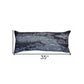 14" X 35" Dark Gray And White Amsterdam Nighttime Skyline Lumbar Decorative Pillow
