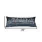 35" Black Atlanta Nighttime Skyline Lumbar Decorative Pillow