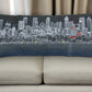 35" Black Atlanta Nighttime Skyline Lumbar Decorative Pillow