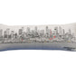 14" X 35" Cream Atlanta Daytime Skyline Lumbar Decorative Pillow