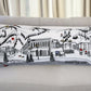 35" White Aspen Daylight Skyline Lumbar Decorative Pillow