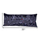 14" X 35" Dark Gray And White Austin Nighttime Skyline Lumbar Decorative Pillow