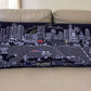 35" Black Austin Nighttime Skyline Lumbar Decorative Pillow