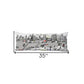 14" X 35" Cream Austin Daylight Skyline Lumbar Decorative Pillow