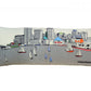 35" White Baltimore Daylight Skyline Lumbar Decorative Pillow