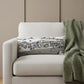 14" X 35" Cream Bend Daylight Skyline Lumbar Decorative Pillow