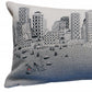 35" White Boston Daylight Skyline Lumbar Decorative Pillow