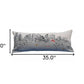 35" White Boston Daylight Skyline Lumbar Decorative Pillow