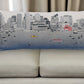 35" White Boston Daylight Skyline Lumbar Decorative Pillow