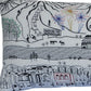 14" X 35" Cream Breckenridge Daylight Skyline Lumbar Decorative Pillow