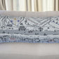 35" White Breckenridge Daylight Skyline Lumbar Decorative Pillow
