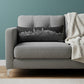 14" X 35" Dark Gray And White Charleston Nighttime Skyline Lumbar Decorative Pillow