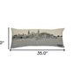 35" White Charleston Daylight Skyline Lumbar Decorative Pillow